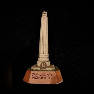 1992 - 7" carved statue of San Jacinto Monument - in Texas - worlds tallest